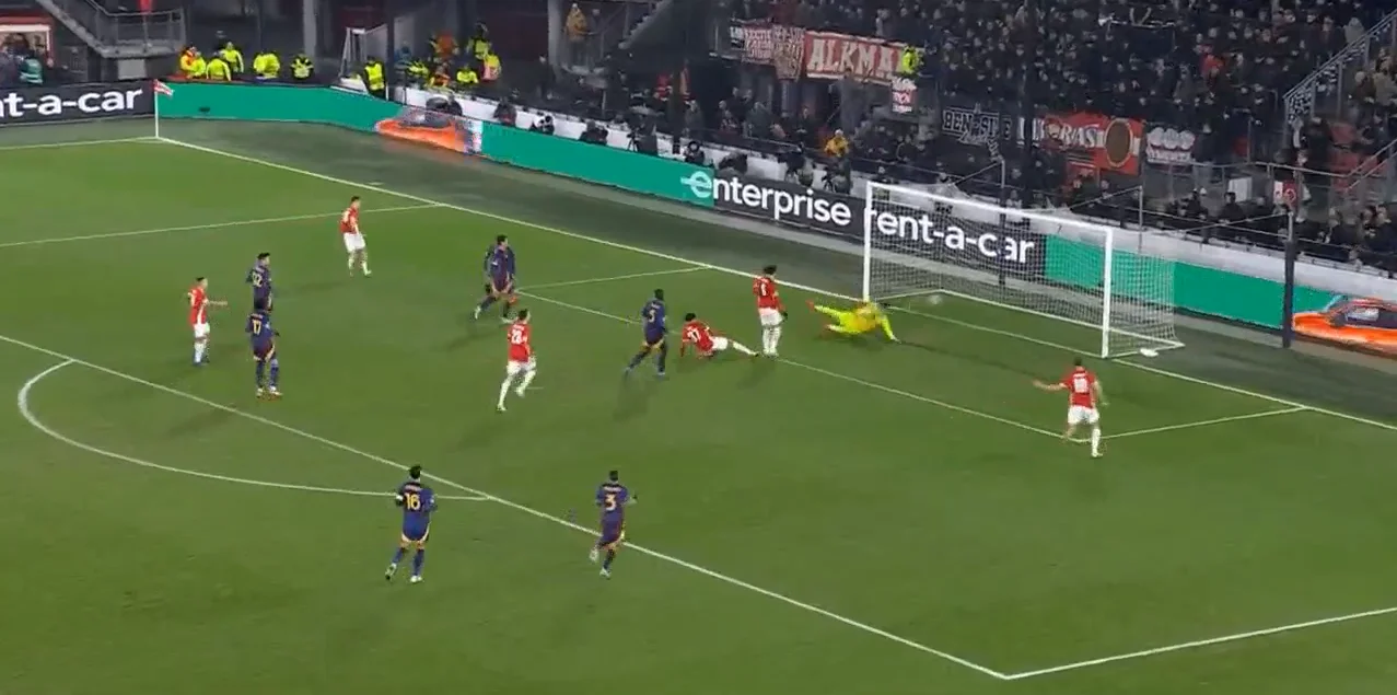 Das Tor von Alkmaar gegen Roma in der Europa League